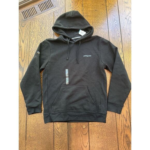 Patagonia Fitz Roy Icon Uprisal Hoodie Black Mens Small / Women Medium NWT *READ - Picture 1 of 5